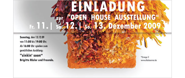 Einladungskarte zur Ausstellung 2009