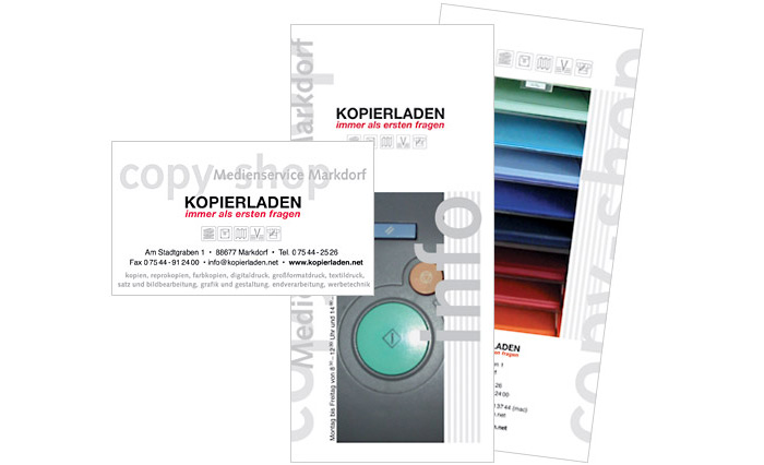 Vistenkarte und Flyer Titel Kopierladen