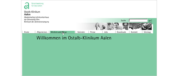 Titel Internetauftritt Ostalbklinikum